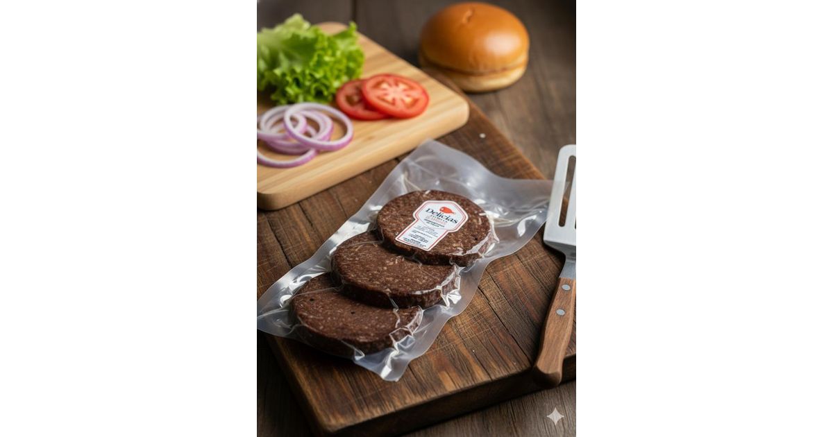Paquete de Hamburguesas de Pollo Ahumadas al Vacio — Delicias Estrella